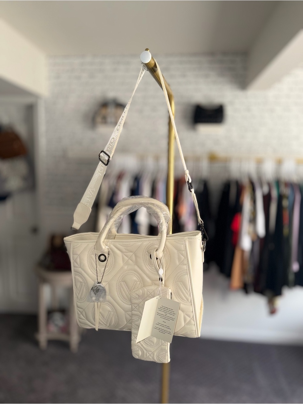 NWT Valentino Orlandi Quilted Tote / Satchel Bag